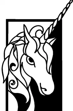 Unicorn stencil 6