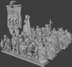 Warmaster Chaos Marauder Footmen 5 Strips
