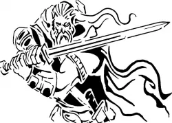 Warrior stencil