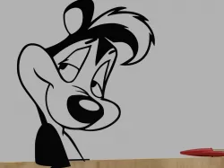 a Pepé Le Pew silhouette