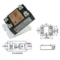 Cover for SSR solid state relay AOLE ASH-25DA