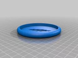 Disc Golf Mini Marker w/ Grateful Dead Lightning Bolt (improved)