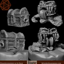 Dungeon Chest Mimic 28mm Support Free