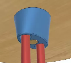 eyelet loop for rope only 1 screw necessary
