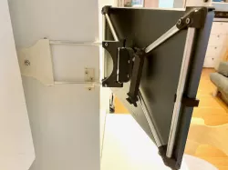 Folding, retractable monitor mount