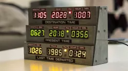 Futuristic clock BTTF style