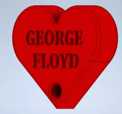 George Floyd Key Chain Heart