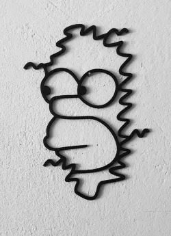 Homer Simpson Backs Into Bushes (Wallart)