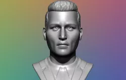 Johhny Depp Bust - 3D model
