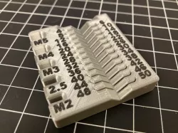 Metric small screw measuring device