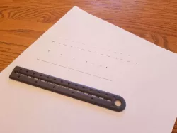 Ruler (cm/in) and Dashed Line Straight Edge
