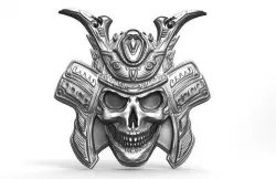 ​Samurai skull pendant