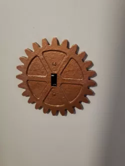 Steampunk Light Switch Cover - Gear with Spokes
