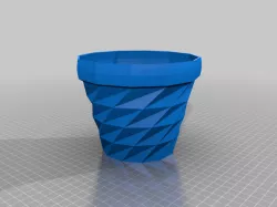 Twisted Flower Pot with Drip Base