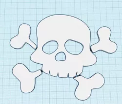 Wall Art (Comic Skull Solid)