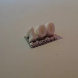 100 Subscribers 3D Letters