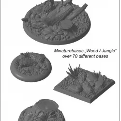 $12.9570x miniatures Base Set "Wood / Jungle" (STL Files)