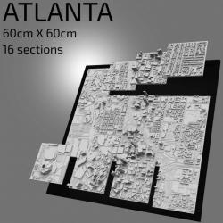 picture of the city of atlanta - 17 003d Atlanta Digital Files 3d Stl File Atlanta 3d Map 3d City Art 3d Printed Landmark Model Of Atlanta Skyline 3d Art 83RTIS3D 200 