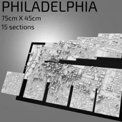 $17.003D Philadelphia | Digital Files | 3D STL File | Philadelphia 3D Map | 3D City Art | 3D Printed Landmark | Model of Philadelphia Skyline |Art