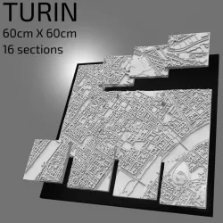 $17.003D Turin | Digital Files | 3D STL File | Turin 3D Map | 3D City Art | 3D Printed Landmark | Model of Turin Skyline | 3D Art