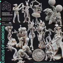 $22.0024 - Jerrys Circus of Horrors pack - 14 models - PRESUPPORTED