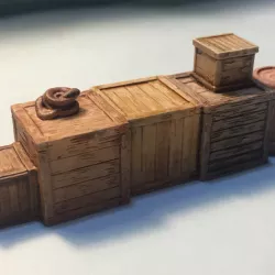 28mm Supply Cluster - Crates Barrels Rope