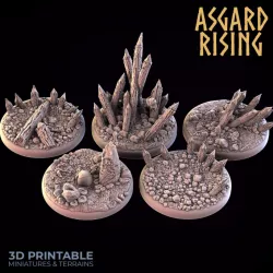 $3.00BATTLE GROUND 5 x Round Bases 25/28/30/32mm - PRESUPPORTED