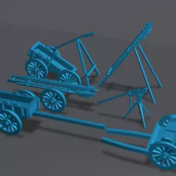 $3.996-15mm Napoleonic British Congreve Rocket Launchers