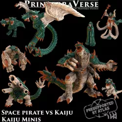$30.00009 Space Pirate vs Kaiju Kaiju Minis