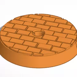 32mm round paved base (Flying & magnetic)