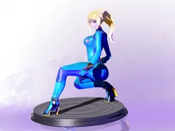 3D Figure Painted SAMUS Zero Suit 3D print model
