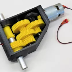 3D printable high torque servo/gearbox version 2