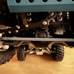 3dsets landy model 3 front axle servo mount - open diff version