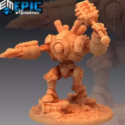 $4.90Battle Armor Chainsaw & Hammer / Mechanical War Construct / Steam Robot