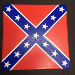 4" x 4" Confederate Flag Coaster