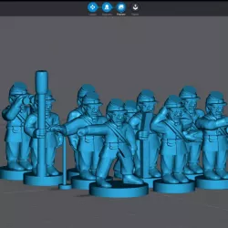 $5.996mm ACW Artillery Crew in Sack Coats (Supportless)
