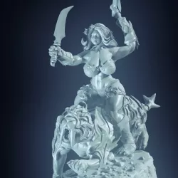 $6.00BigCat and Barbarian Woman_pose_2