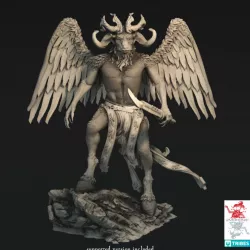 $8.00Baphomet the Horned Prince of Demons (3 inch/75 mm base, 3+ inch/75+ mm height miniature)