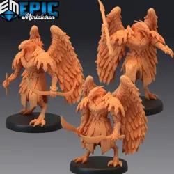 $8.90Bird Folk Eagle Set / Flying Birdfolk Race / Classic Avian Humanoid