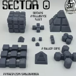 A Billion Suns - Sector Zero AI Fleet of Spaceships