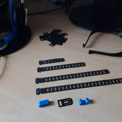 Adjustable elastic clip & straps (mainly for face shield)