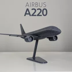 Airbus A220-100 - Modern Jet Airplane - 1:144