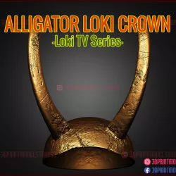 Alligator Loki Helmet Broken Version - Marvel Cosplay - Halloween Costume