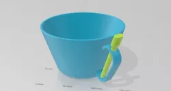 anti-drop cup with spoon