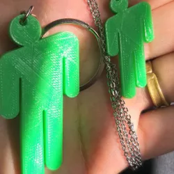 billie eilish logo keychain