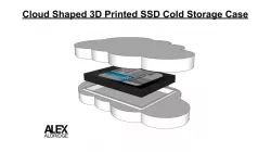 Cloud Shaped 3D Printed SSD Cold Storage Case