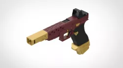 Deadshot gun from the movie Suicide Squad 3D print model