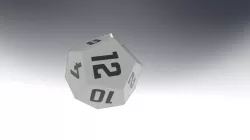Dice d12 game ready PBR Low-poly