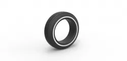 Diecast lowrider tire Scale 1 to 10