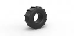 Diecast mud dragster tire Scale 1 to 25
